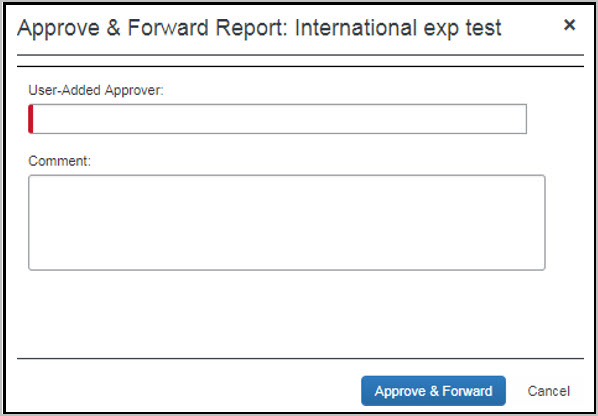 screenshot showing Approve & Forward window