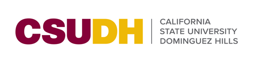 CSUDH colored horizontal logo on white background