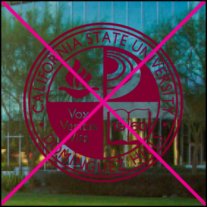 university seal misuse. Do not place over complex photos, textures or unapproved colors.