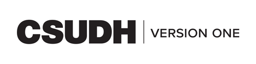 CSUDH endorsed logo one line black text on white background