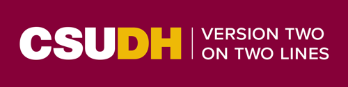 CSUDH endorsed logo two lines horizontal white and yellow text on burgundy background