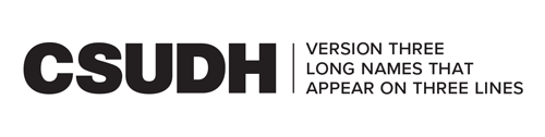 CSUDH endorsed logo three lines horizontal black text on white background