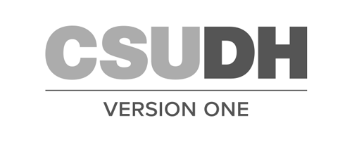 CSUDH endorsed logo stacked centered one line grayscale text on white background