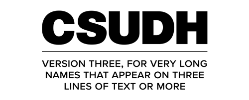 CSUDH endorsed logo stacked centered three lines black text on white background