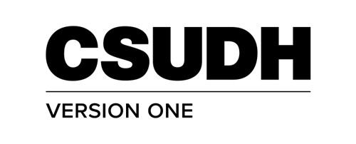 CSUDH endorsed logo stacked left aligned 1 line black text on white background