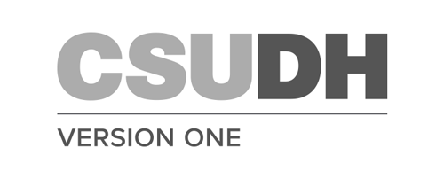 CSUDH endorsed logo stacked left aligned 1 line grayscale text on white background