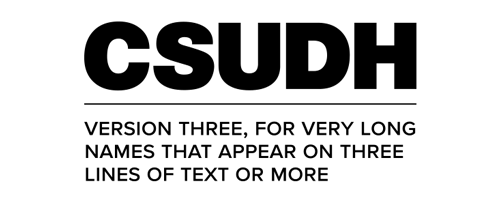 CSUDH endorsed logo stacked left aligned 3 lines black text on white background