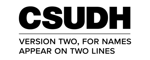 CSUDH endorsed logo stacked left aligned 2 lines black text on white background