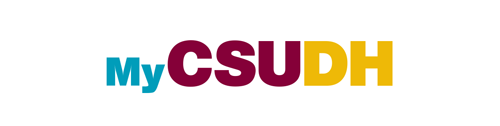 CSUDH co-branded logo example. myCSUDH.