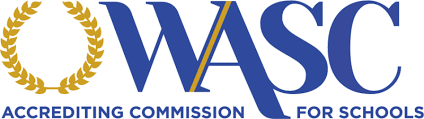 official seal WASC in blue letters