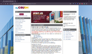 MyCSUDH Student Portal (Not Signed In)