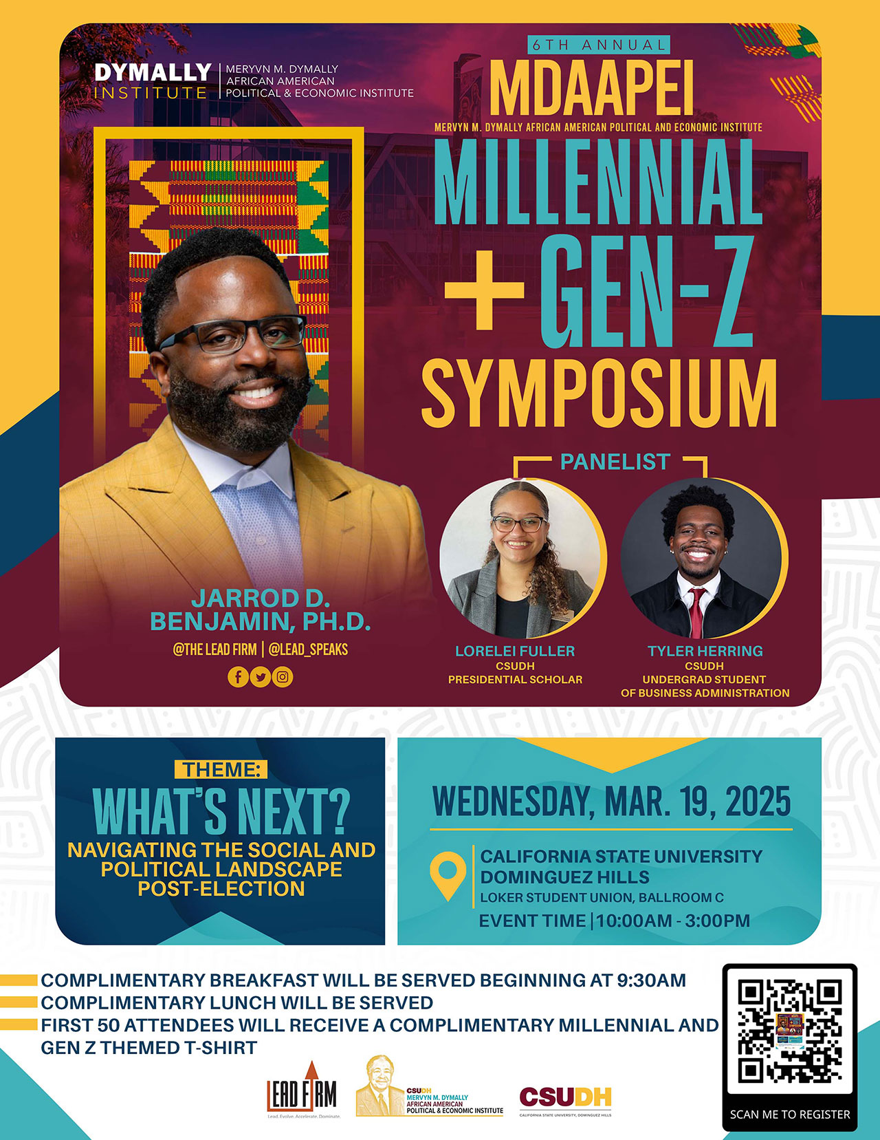 6th Annual Dymally Institute Millennial & Gen Z Symposium - Wed Mar 19, 2025