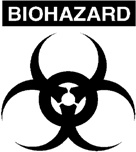 B n W BioHaz Sign 