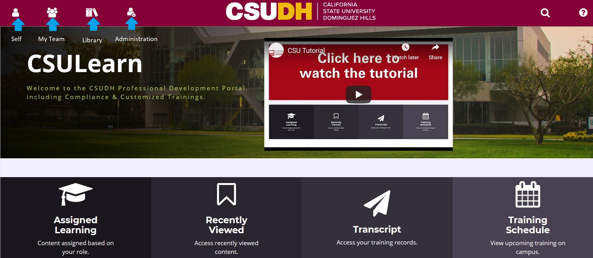 CSU Learn Main Page