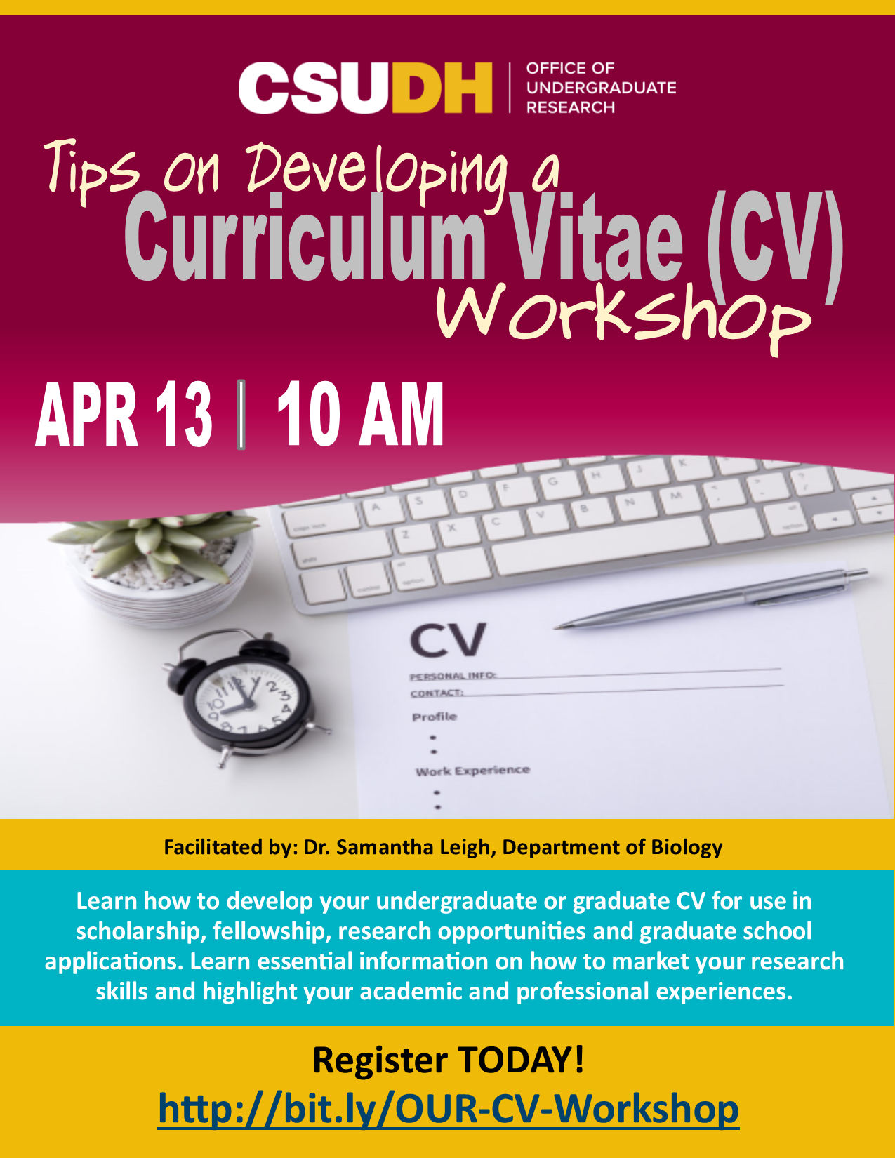 Tips on Developing a Curriculum Vitae (CV) Workshop