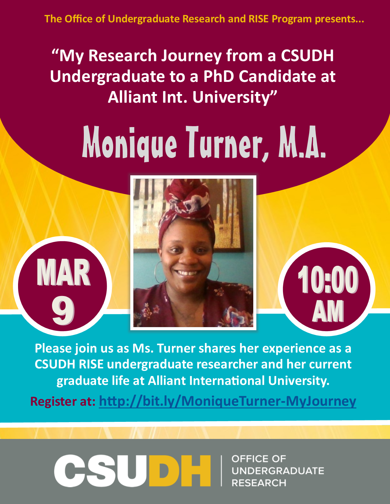 Monique Turner: My Research Journey Flyer 