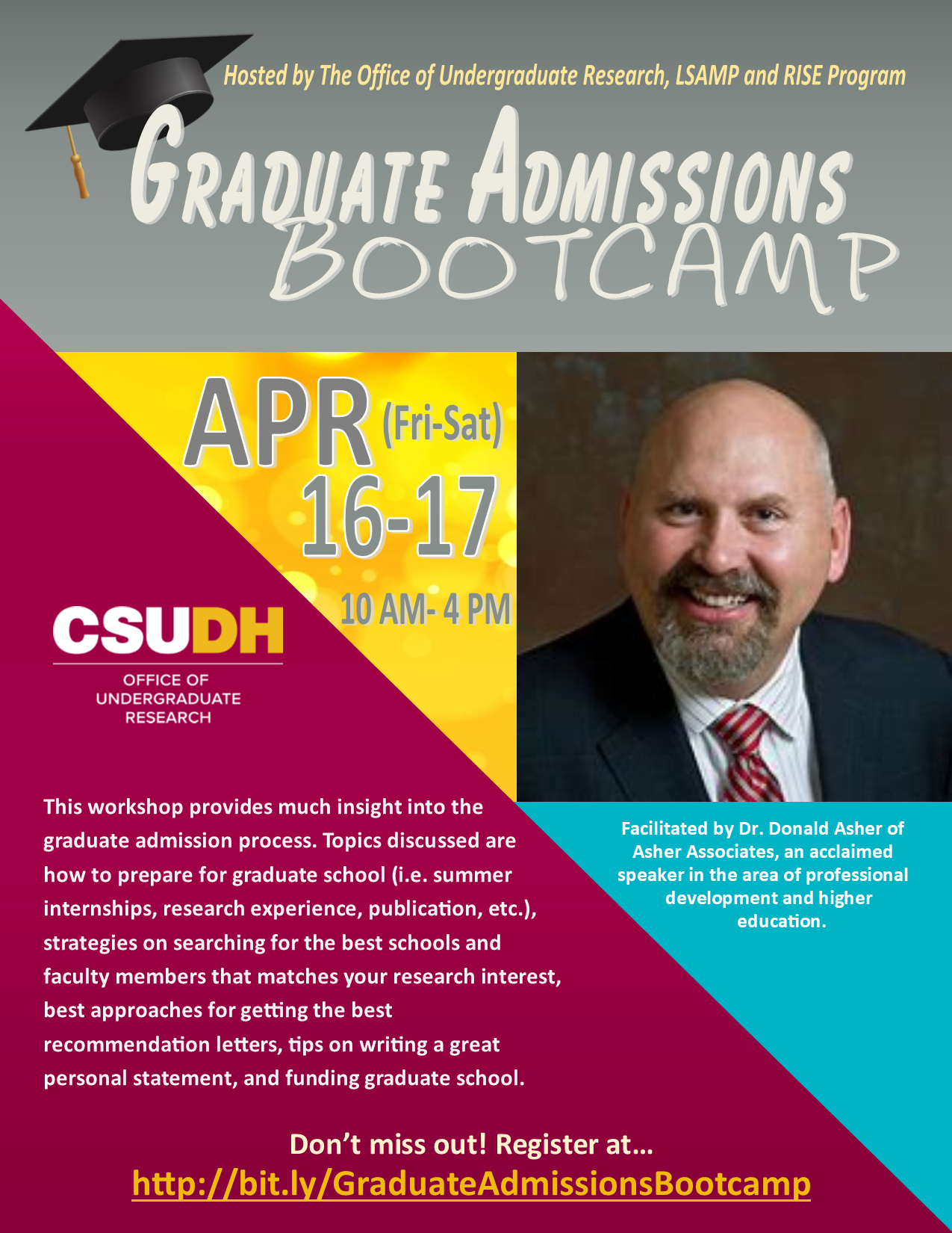 Graduate Admissions Bootcamp Flyer