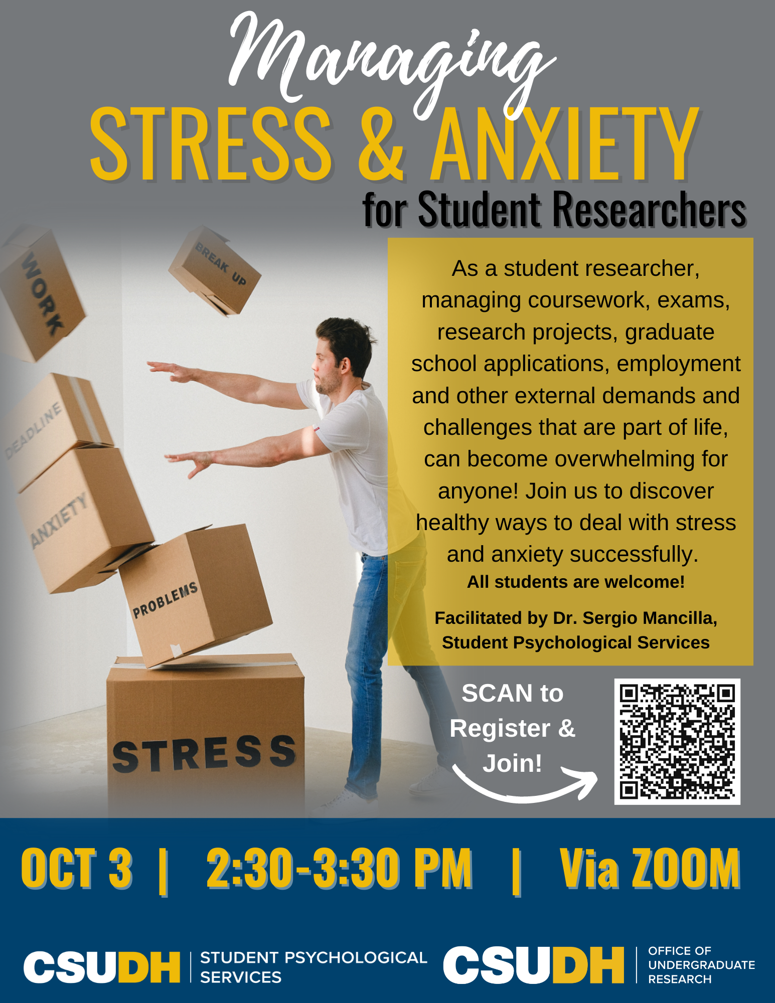 Managing Stress & Anxiety for Student Researchers 10-3-23