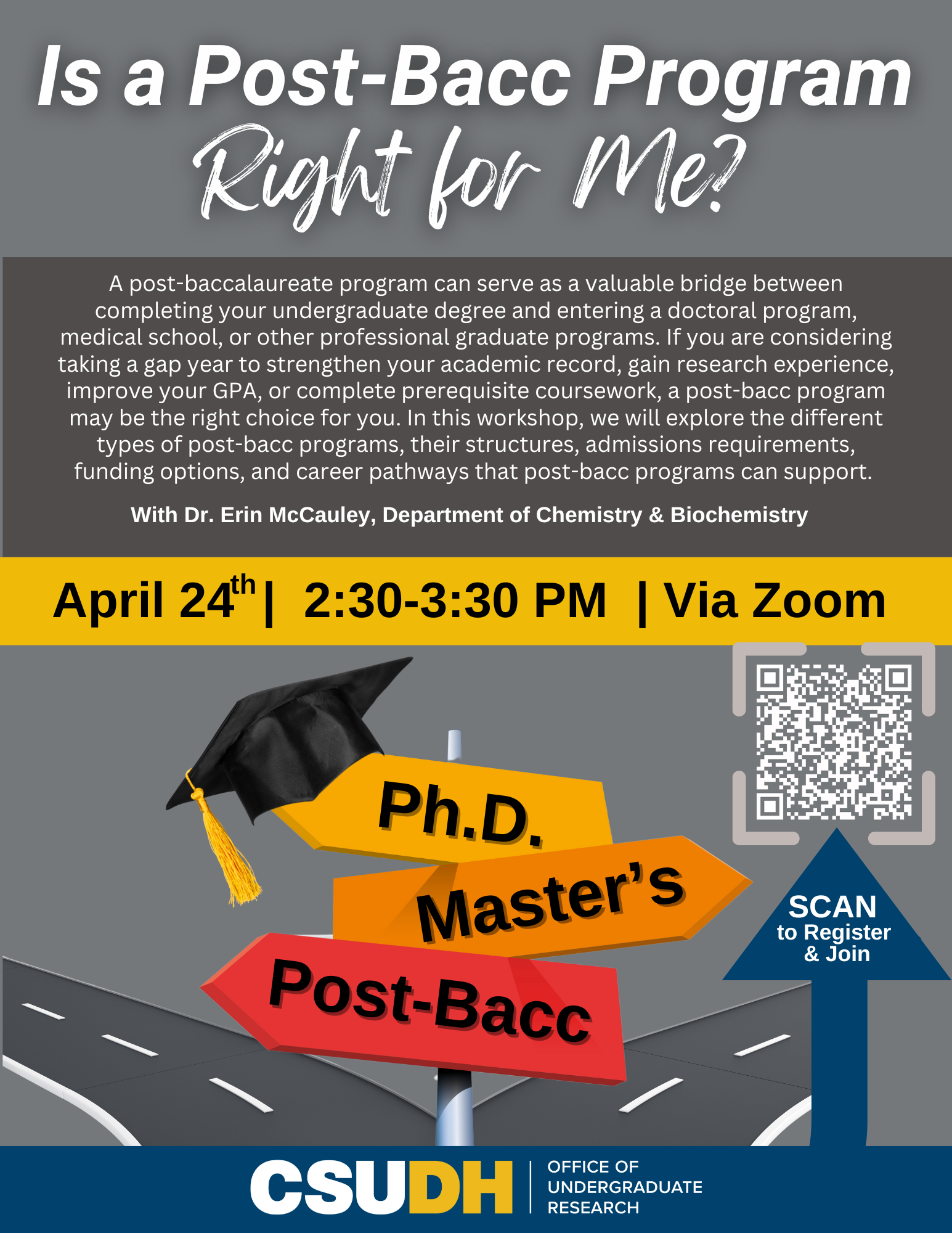 Is a Post-Bacc Program Right for Me Flyer