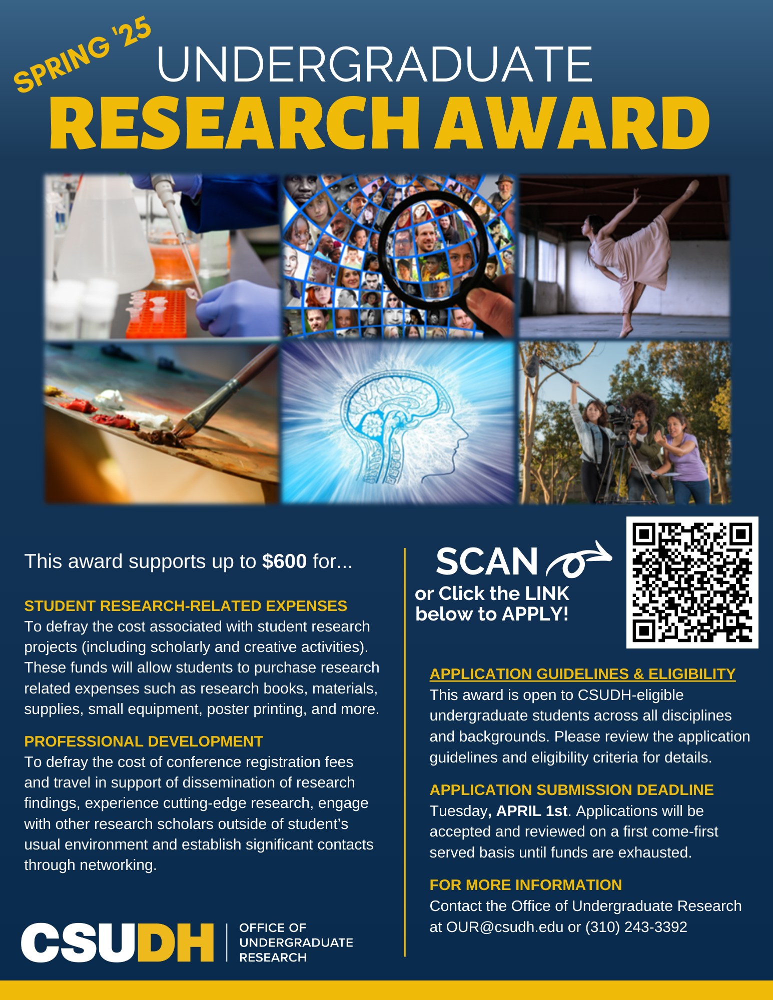 Spring '25 Undergraduate Research Award Flyer