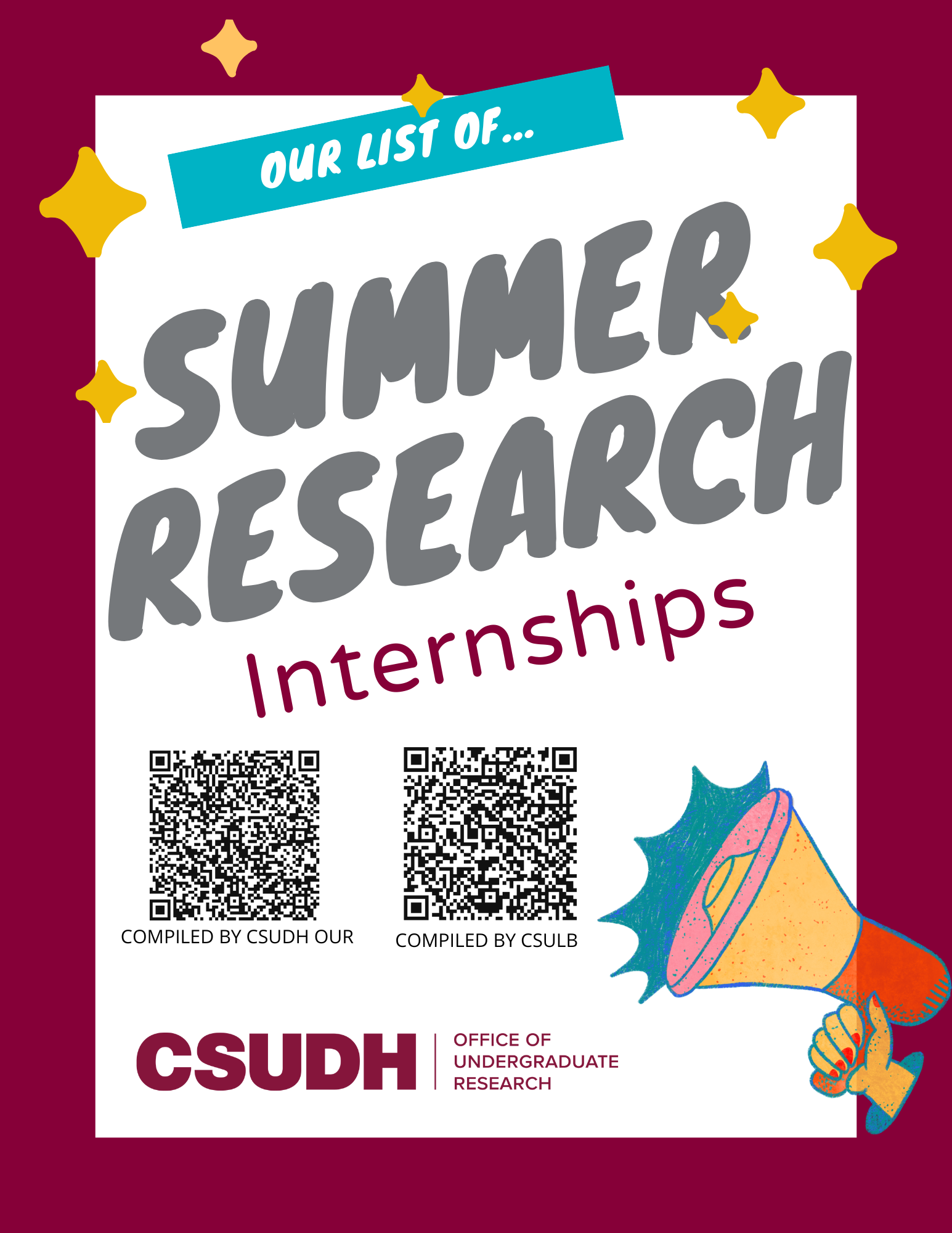 Summer Research Internship Lists