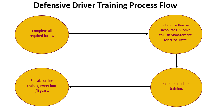 process flow to defensive driver training