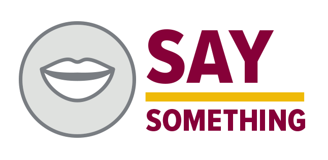 say something (with mouth icon image)