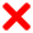 X mark, red